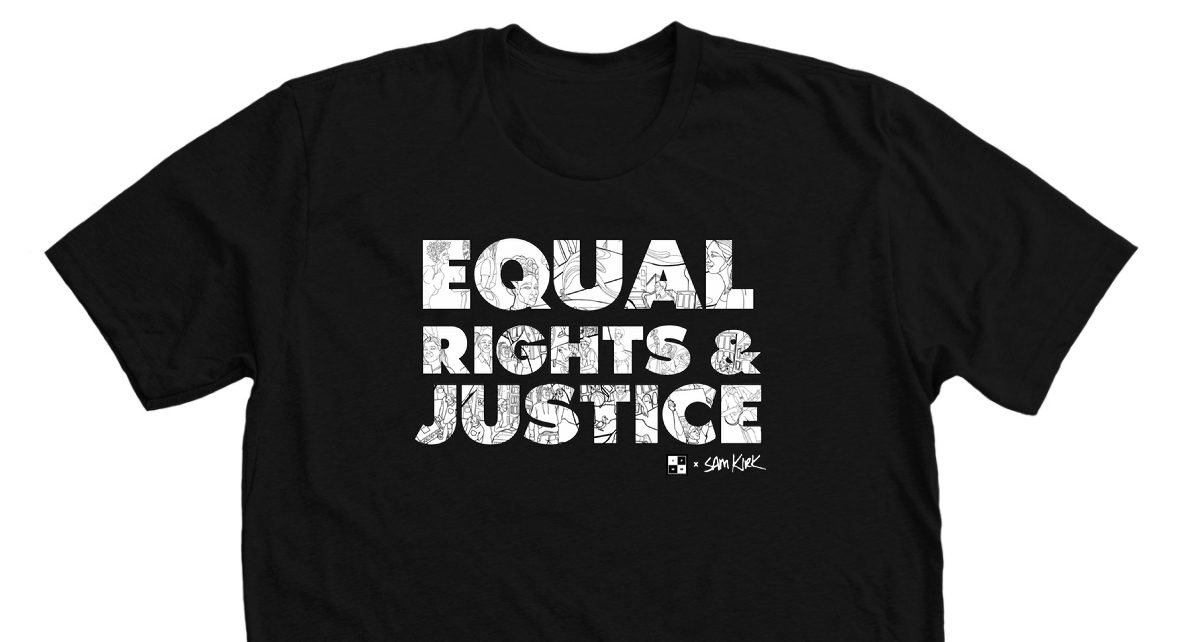 Affinity Community Services x IPaintMyMind Fundraiser: Equal Rights & Justice T-Shirt by Sam Kirk