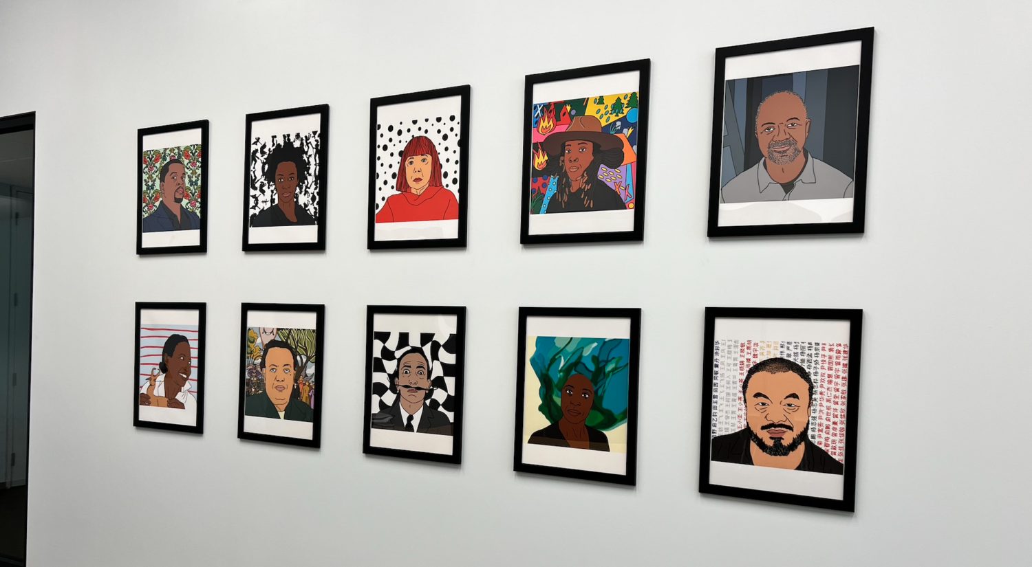 Not Just Dead White Guys art prints framed on white wall, copyright by ipaintmymind