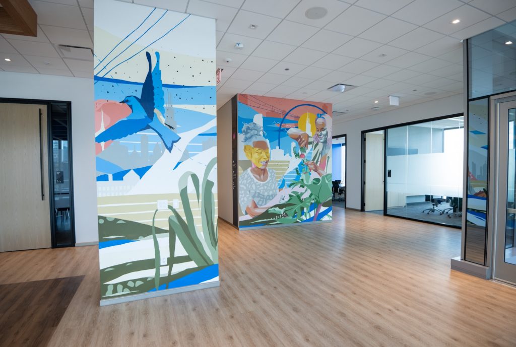 CERA Street Art x IPaintMyMind, Custom Office Wall Mural for BMO Harris