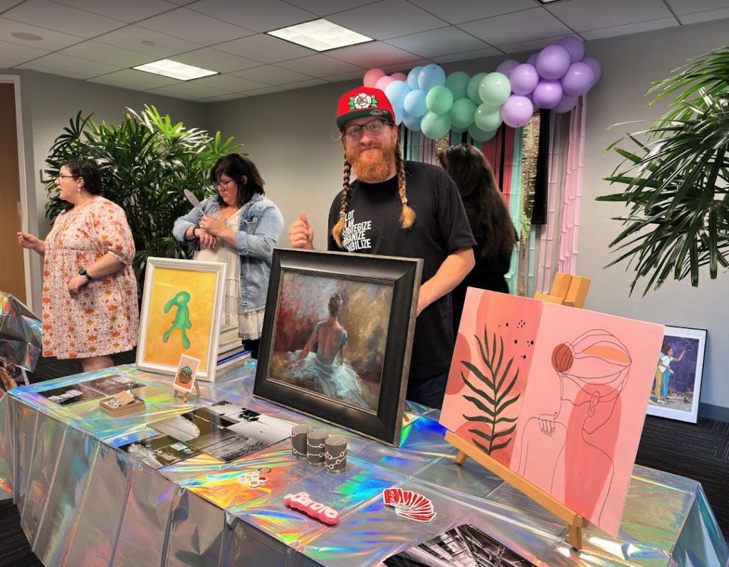 Brian Flannery, Board Member at IPMM enjoying ZS art auction