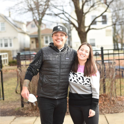 small evan and roxy shot outside