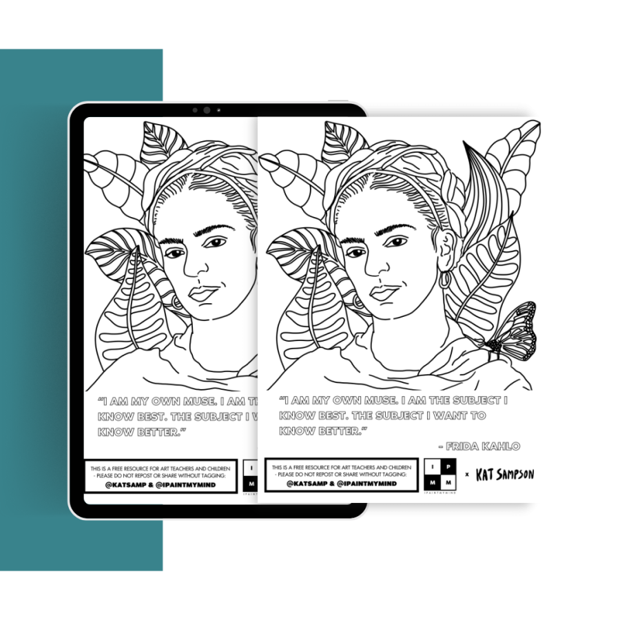 Frida Coloring Sheet