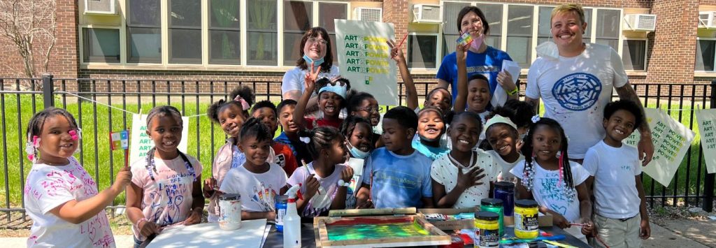 screen printing workshop banner outdoors