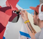 small CERA painting mural at BMO