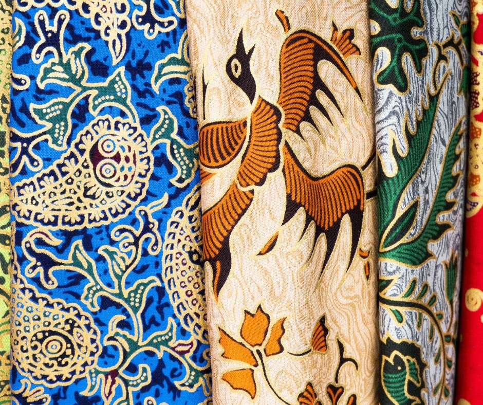 3 Balinese Batik fabrics