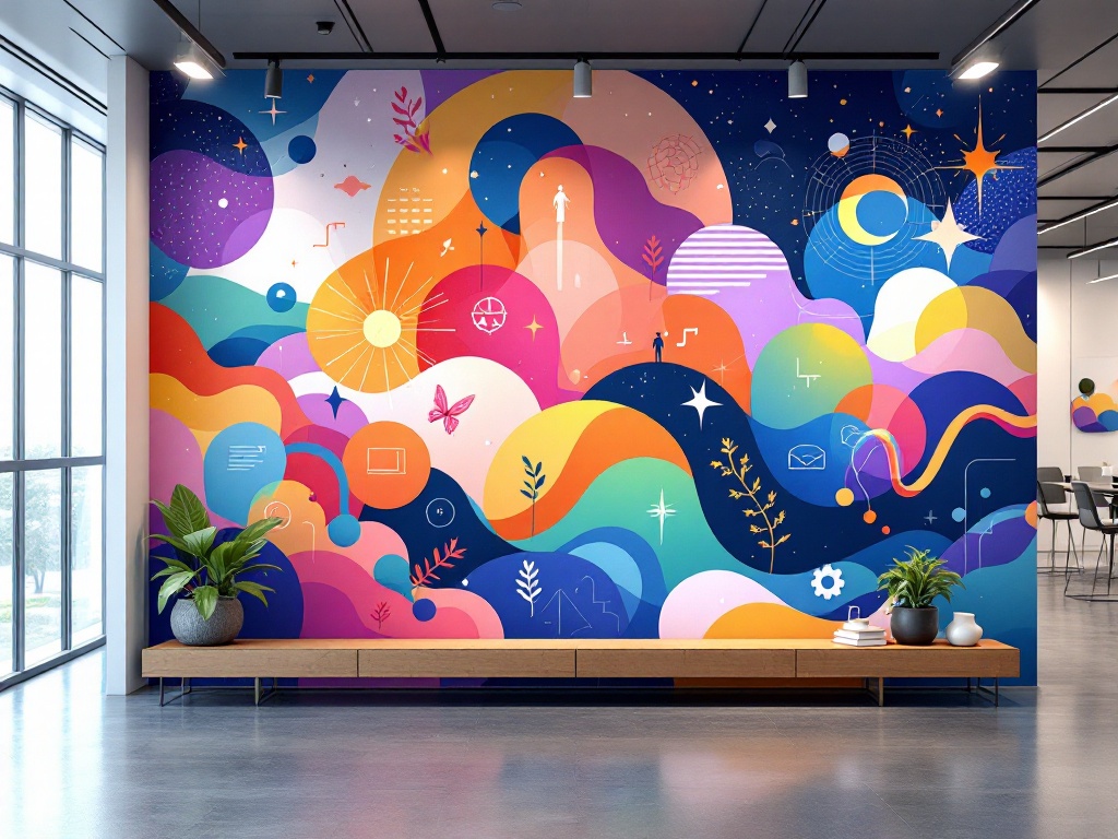Bringing Your Corporate Mural to Life in 2025: Art Trends, Employee Engagement, & Brand Identification
