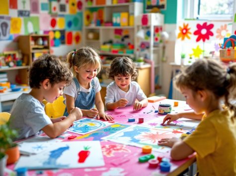 A group of kids trying Printmaking - Printmaking for Kids